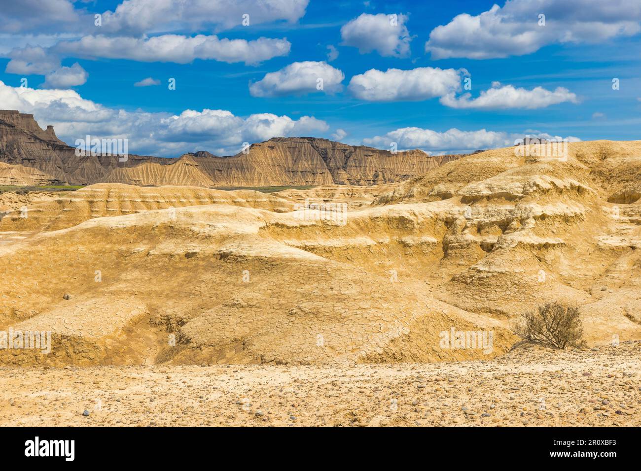 Canyons à Bardenas Reales, Navarre, Espagne Banque D'Images