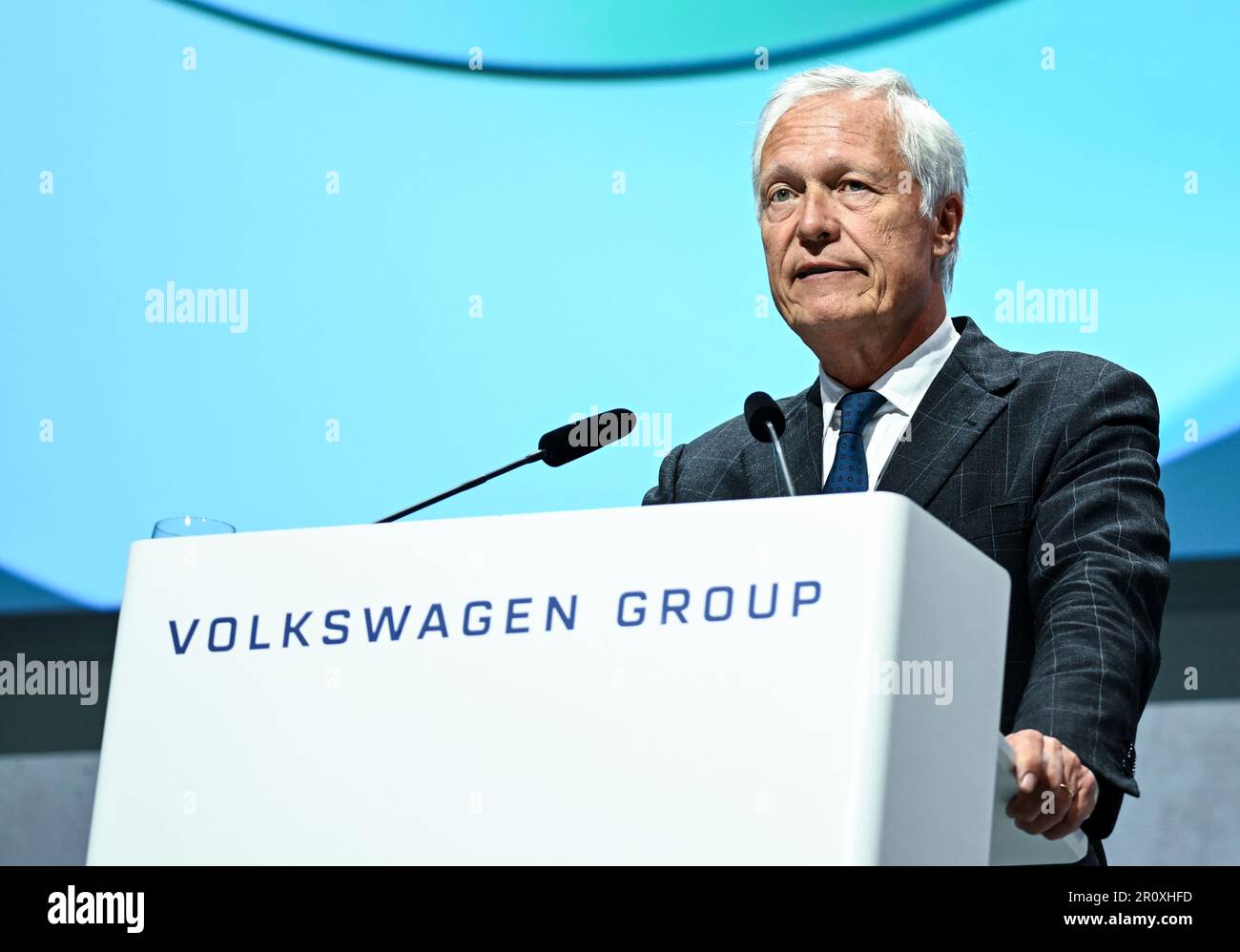 Berlin, Allemagne. 10th mai 2023. Günther Horvath, membre du conseil de surveillance de Porsche se, prend la parole lors de la réunion plénière de Volkswagen AG - Assemblée générale annuelle 2023. Credit: Britta Pedersen/dpa/Alay Live News Banque D'Images