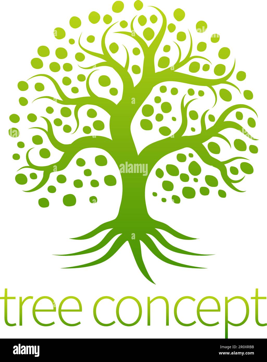 Arbre abstrait stylisé concept Design icône Illustration de Vecteur