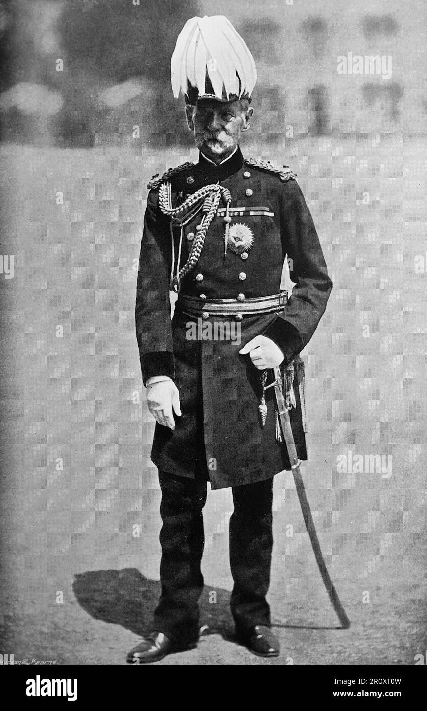 La guerre des Boers, également connue sous le nom de Seconde Guerre des Boers, la guerre sud-africaine et la guerre des Anglo-Boers. Cette image montre : Lord Roberts, maréchal, commandant en chef en Afrique du Sud. Photo originale de « Gregory, Londres ». c1899. Banque D'Images