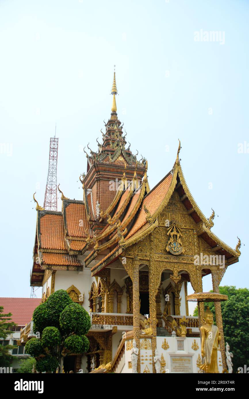 Temple Wat Buppharam à Chiang Mai en Thaïlande Banque D'Images