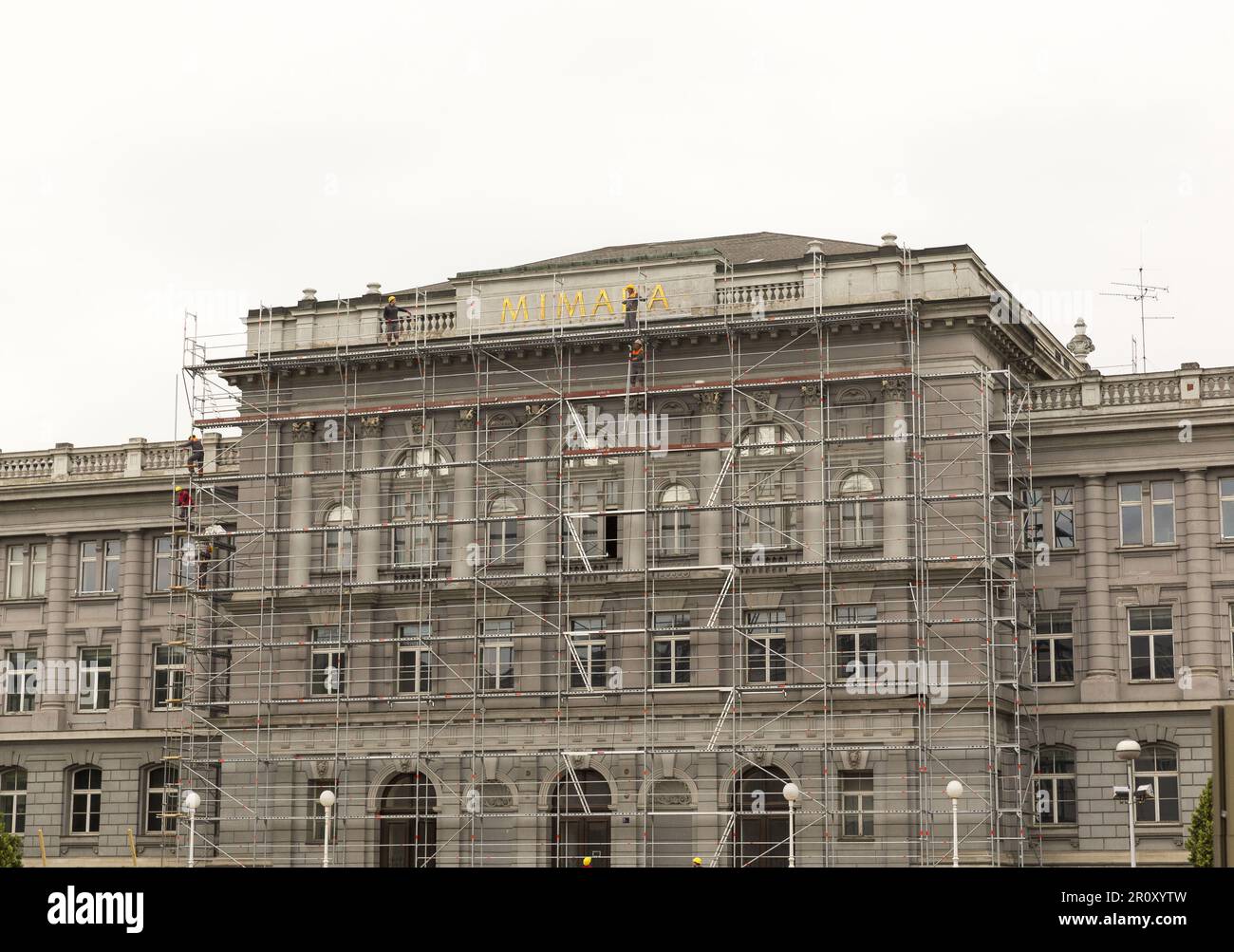 Reconstruction après le tremblement de terre à Zagreb Banque D'Images