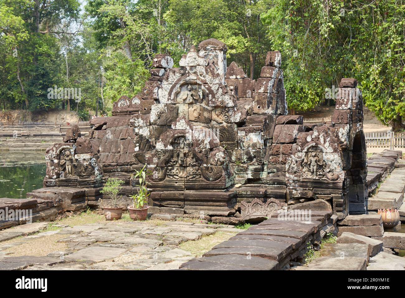 Neak Pean à Angkor, Cambodge, construit comme Jayavarman VII comme un temple de guérison Banque D'Images