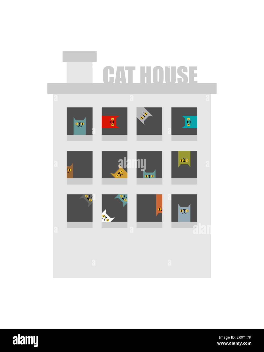 Maison de chat. Abri pour chats. Illustration vectorielle Illustration de Vecteur