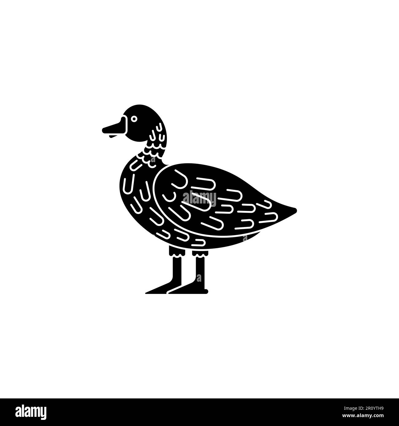 Symbole de canard isolé. Illustration Drake Vector Illustration de Vecteur
