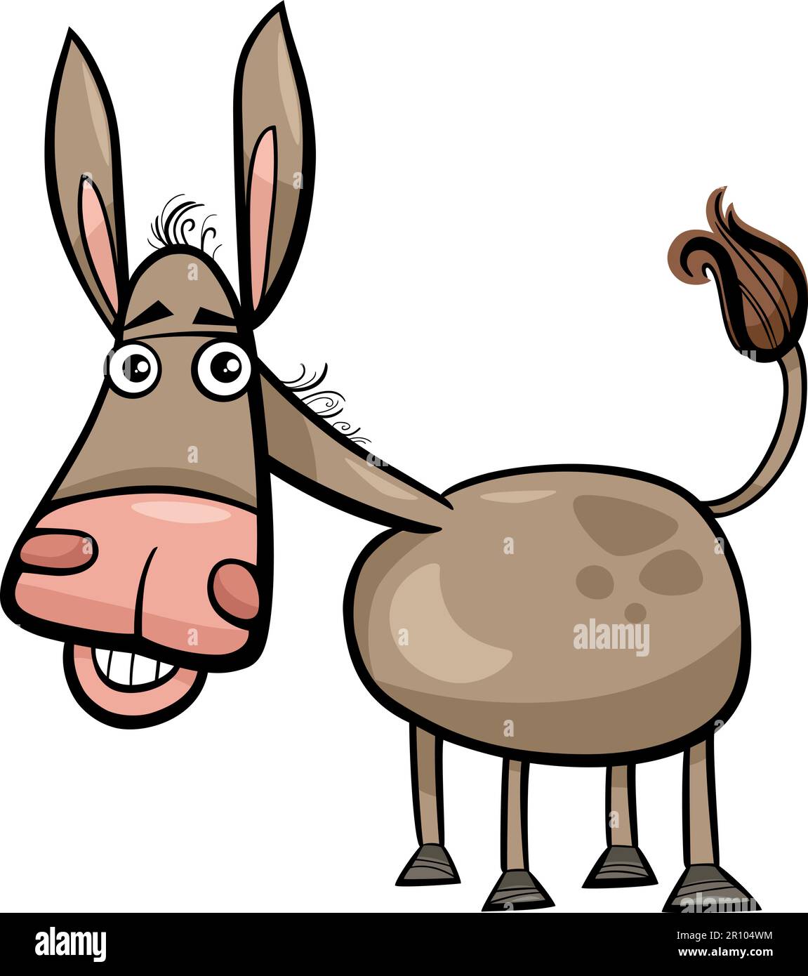 Gray donkey cartoon illustration Banque d'images vectorielles - Alamy