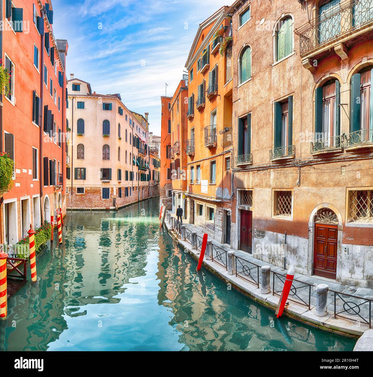 Affiche Murale Venise Panorama Gondoles - Impression Sur Carton 40x30 Cm, Série Villes Célèbres, Sans Cadre
