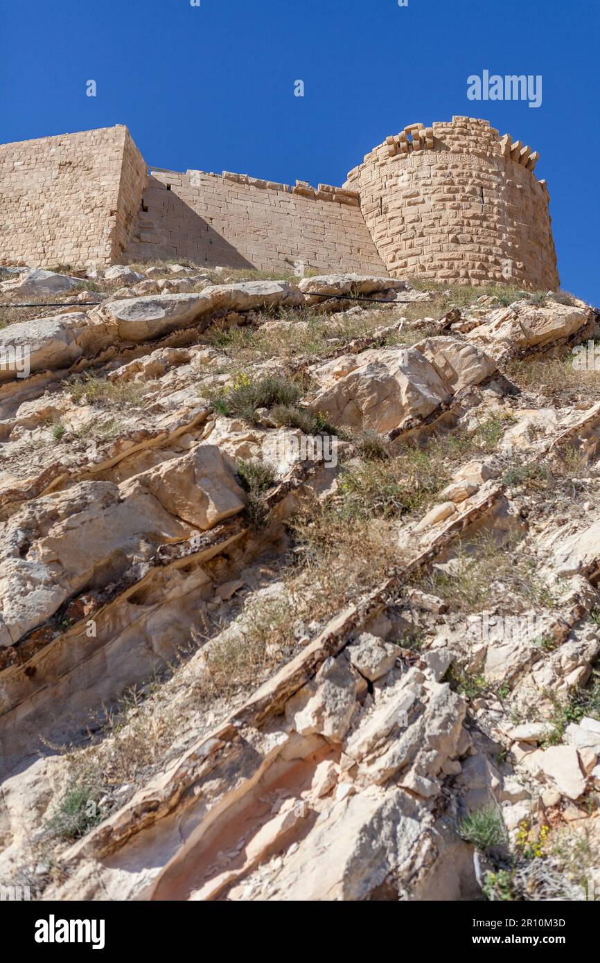 Château de Shobak, construit pendant les Croisades, Jordanie Banque D'Images