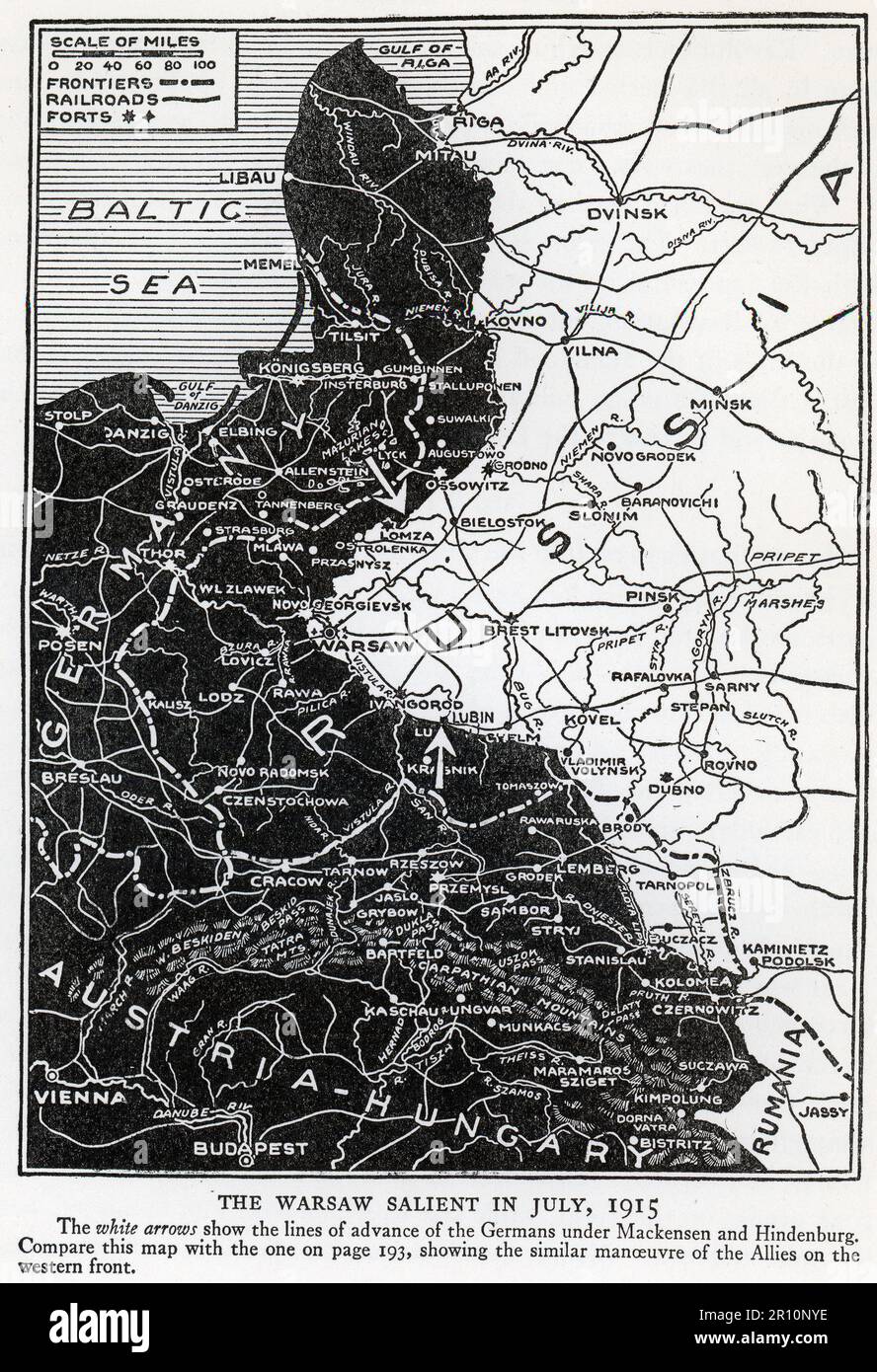 Le Saillant de Varsovie en juillet 1915 pendant la première Guerre mondiale Banque D'Images
