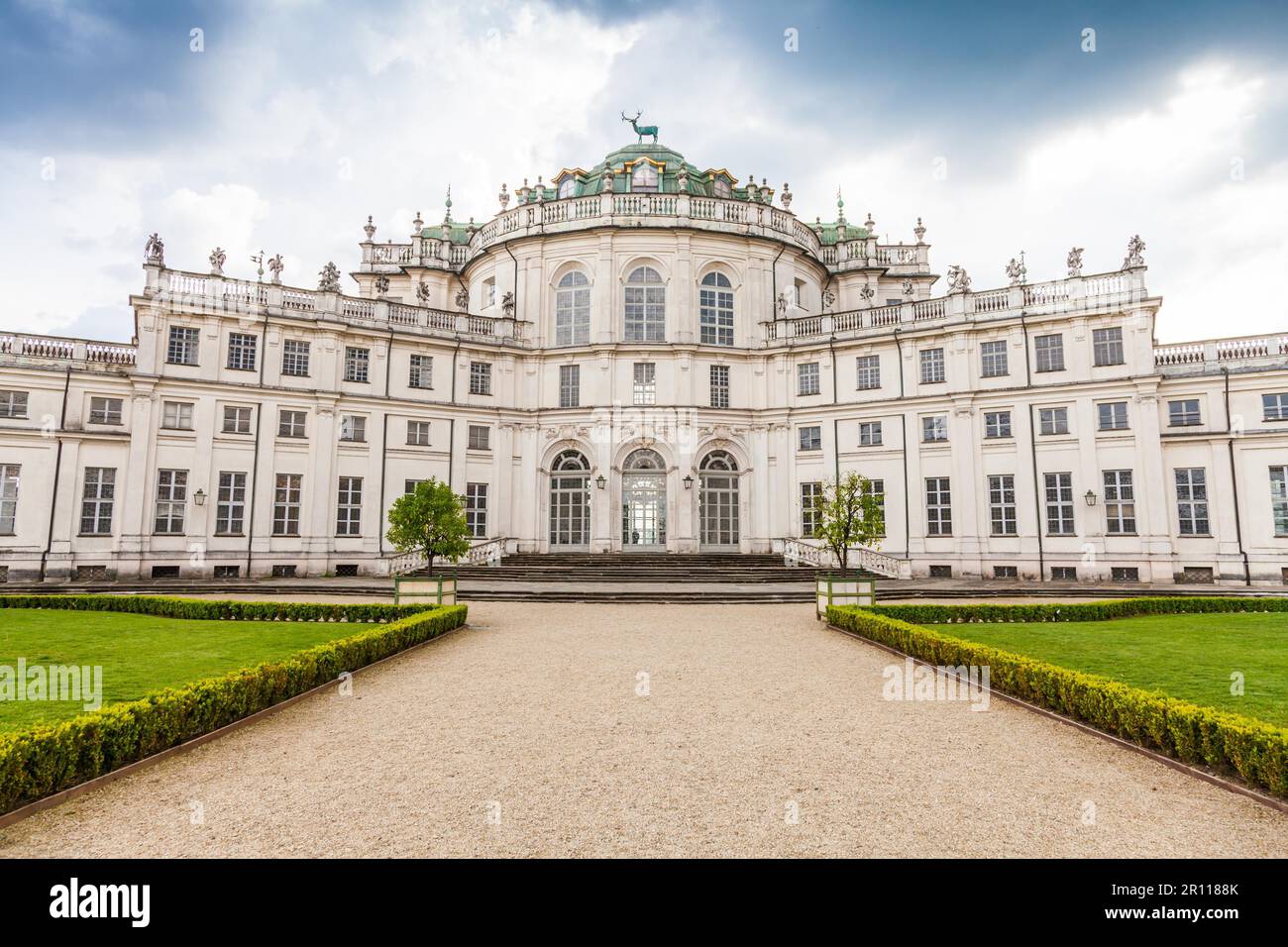 Stupinigi, Italie. Détail de l'extérieur Palazzina di Stupinigi, résidence royale depuis 1946 Banque D'Images