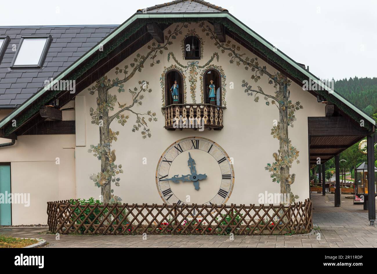 belle horloge circulaire en gros plan Banque D'Images