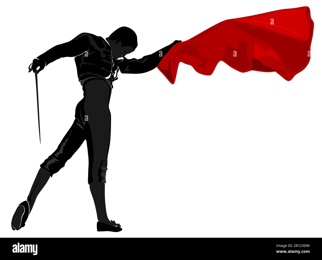 ombre noire de matador Banque D'Images