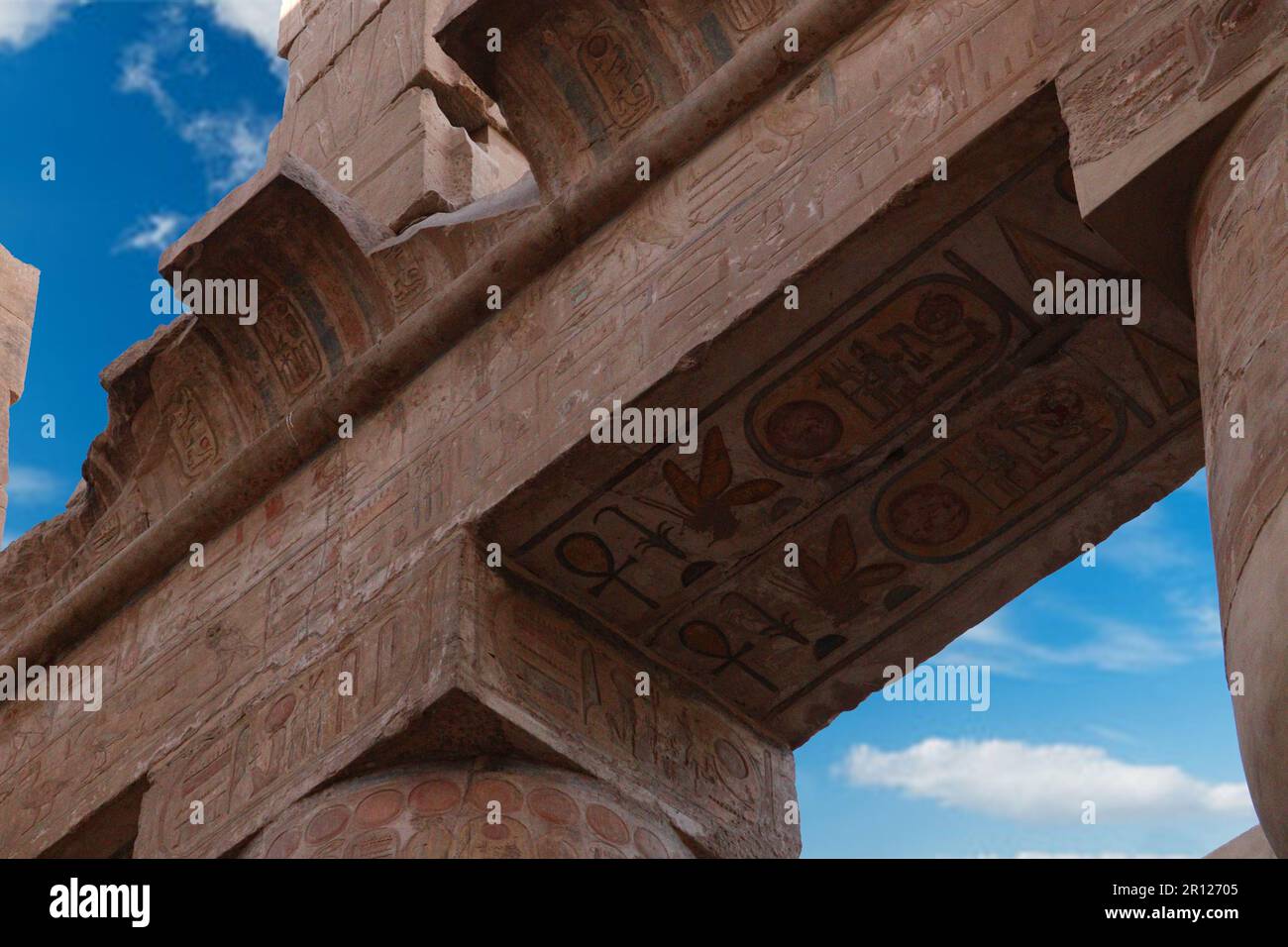 Temple de Karnak à Louxor, Égypte (ancien temple égyptien) Banque D'Images