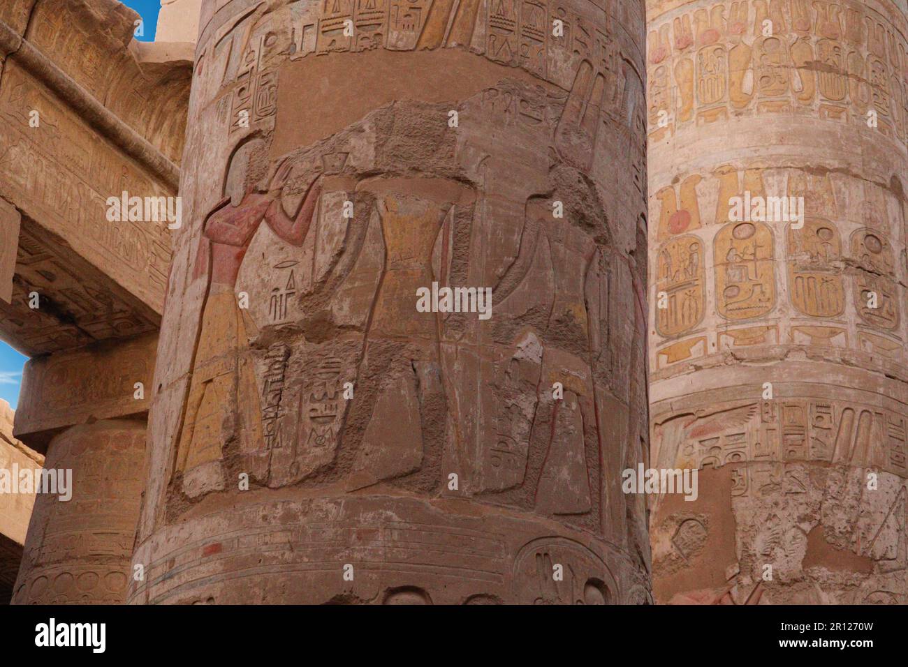 Temple de Karnak à Louxor, Égypte (ancien temple égyptien) Banque D'Images