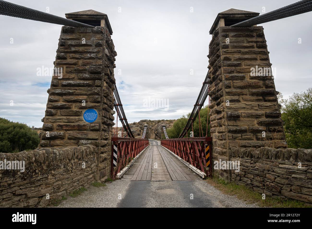 Pont historique d'Ophir, près d'Ophir, Central Otago, South Island, Nouvelle-Zélande Banque D'Images