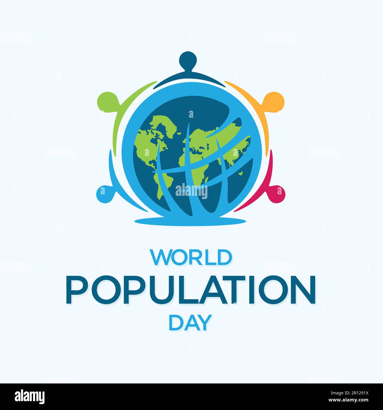 Bannière ou affiche de la conception de vecteur de jour de population mondiale. Illustration vectorielle Illustration de Vecteur