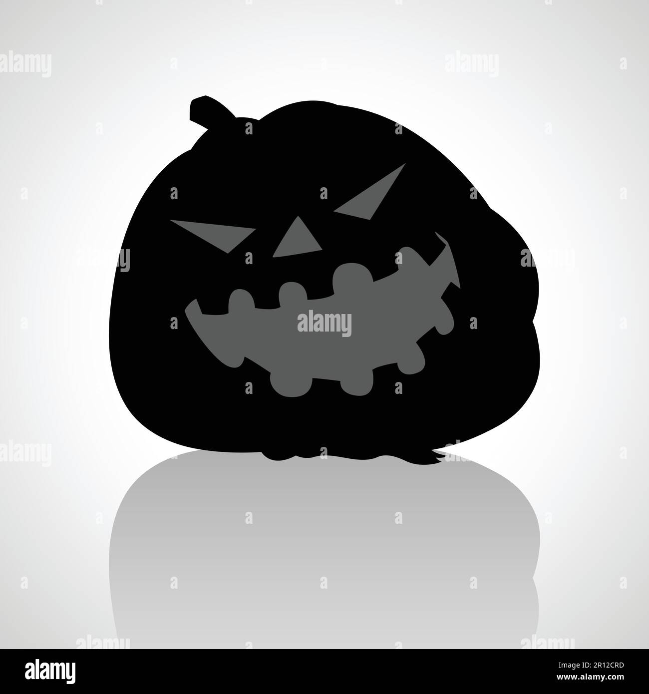 Graphique simple de Jack o lanterne sur fond noir Illustration de Vecteur