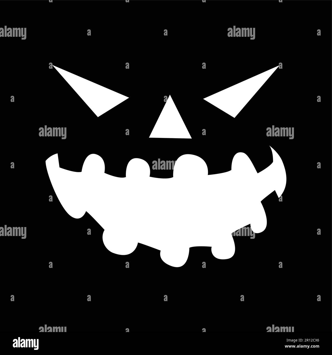 Graphique simple de Jack o lanterne sur fond noir Illustration de Vecteur