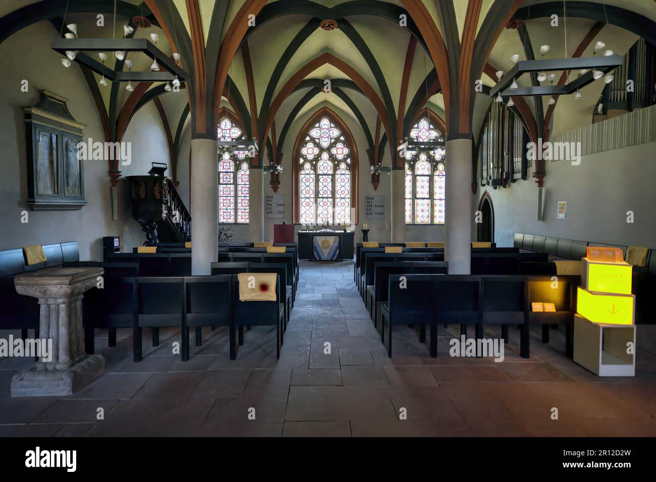 Chapter House, Abbaye cistercienne impériale de Walkenried, Walkenried, Harz, Basse-Saxe, Banque D'Images