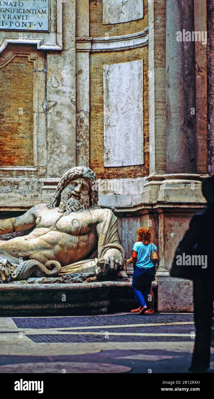 Sculpture Marforio dans les musées Capitoline. Rome Banque D'Images