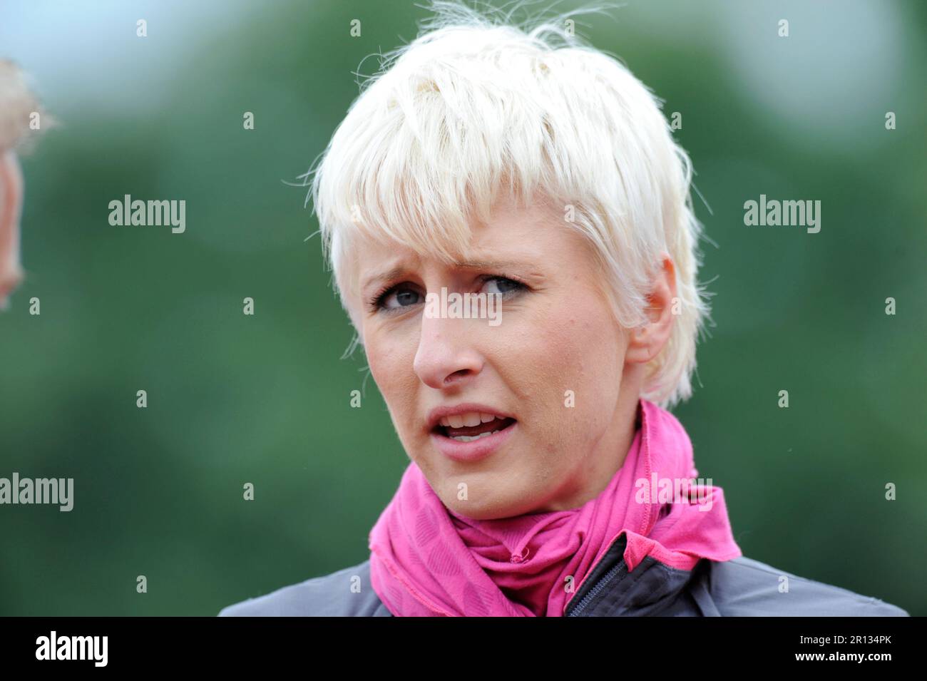Ariane Friedrich Hochsprung Porträt Leichtathletik Gala à Wattenscheid am 2,8.2009. Banque D'Images