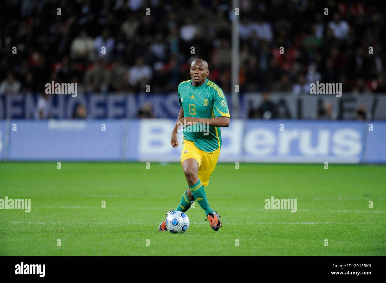 Kagisho Dikgaci Aktion Fußball Länderspiel, Deutschland - Südafrika 2:0, 5,9.2009. Banque D'Images