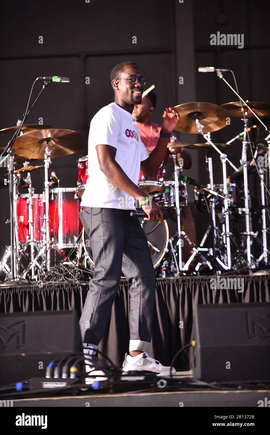 MIRAMAR, FLORIDE - 07 MAI : Wwill Baptiste of Black Violin se produit pendant la Fondation Black Violin : Festival d'art des rêveurs au Parc régional de Miramar Ampitheater on 7 mai 2023 à Miramar, Floride. (Photo de JL/Sipa USA) Banque D'Images