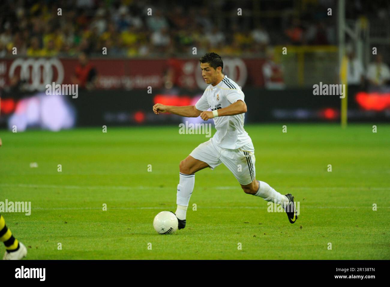 Christiano Ronaldo Aktion, Fußball Freudschaftsspiel Borussia Dortmund - Real Madrid 0:5. 19,8.2009. Banque D'Images