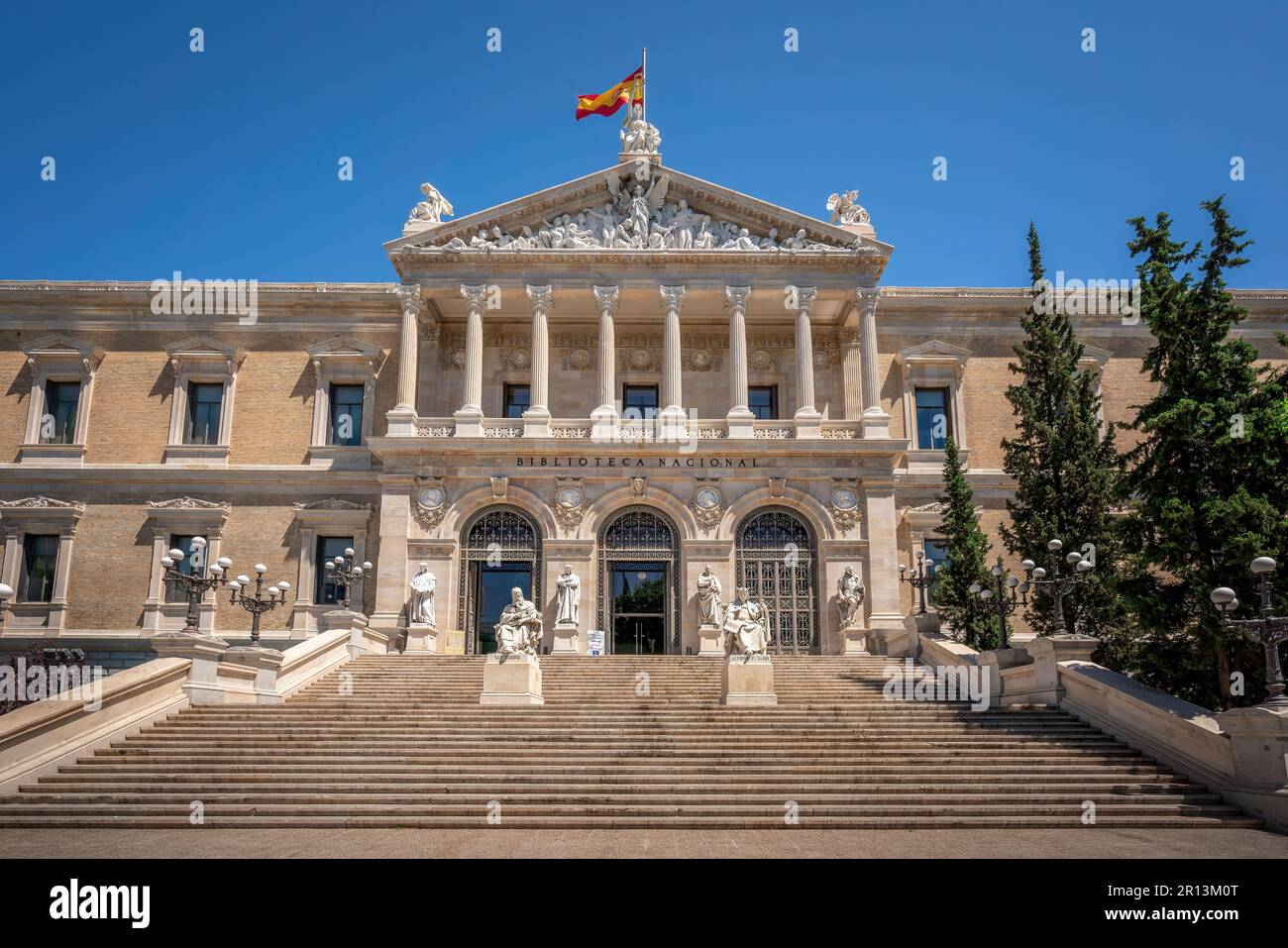 Bibliothèque nationale d'Espagne (Biblioteca Nacional de Espana) - Madrid, Espagne Banque D'Images