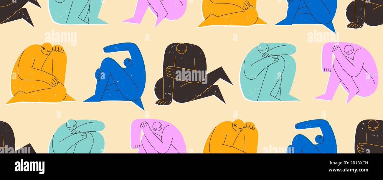 Images stylisées d'arrière-plan fluides de personnes Illustration de Vecteur