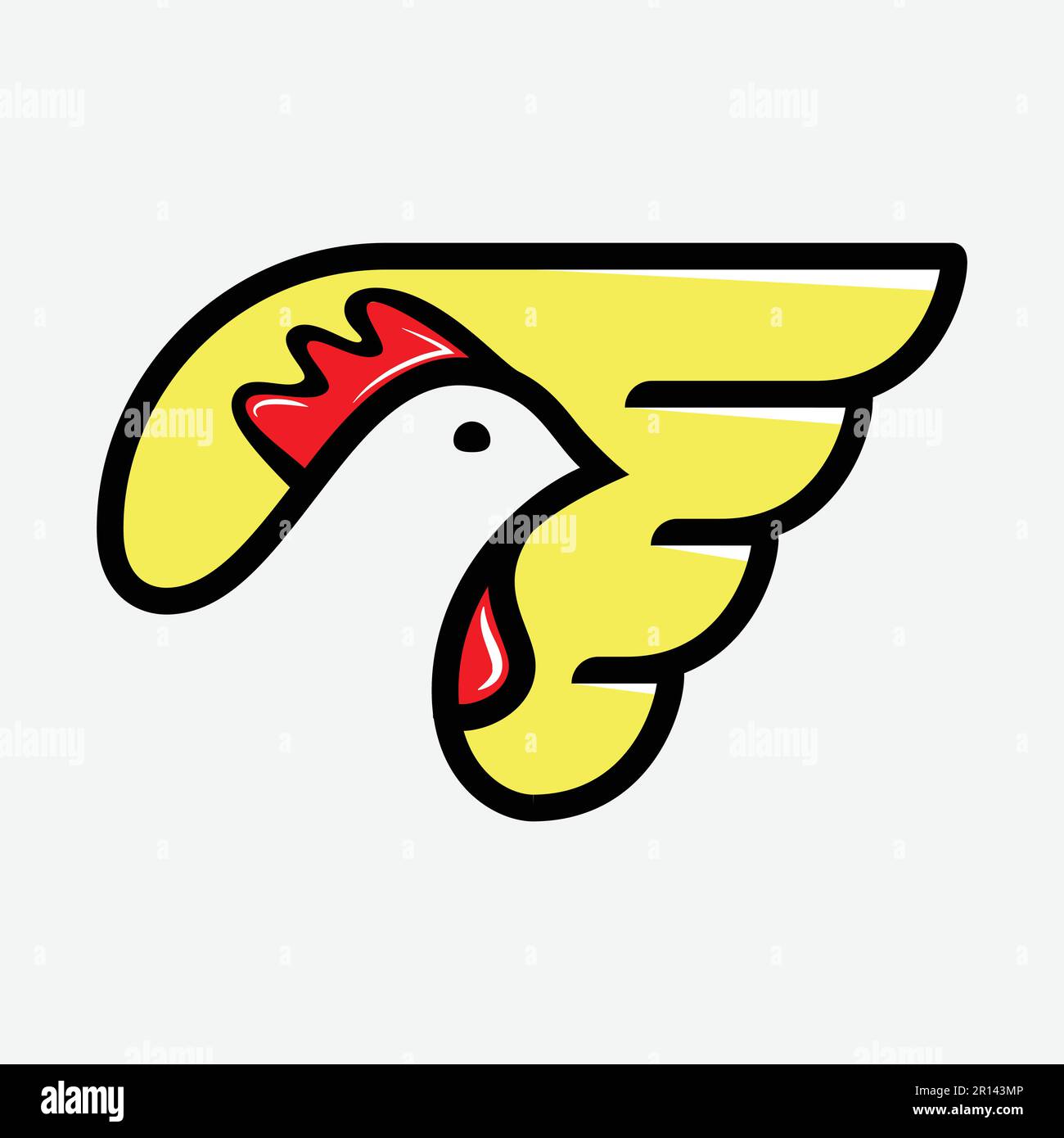 Symbole de poulet fast food Illustration de Vecteur