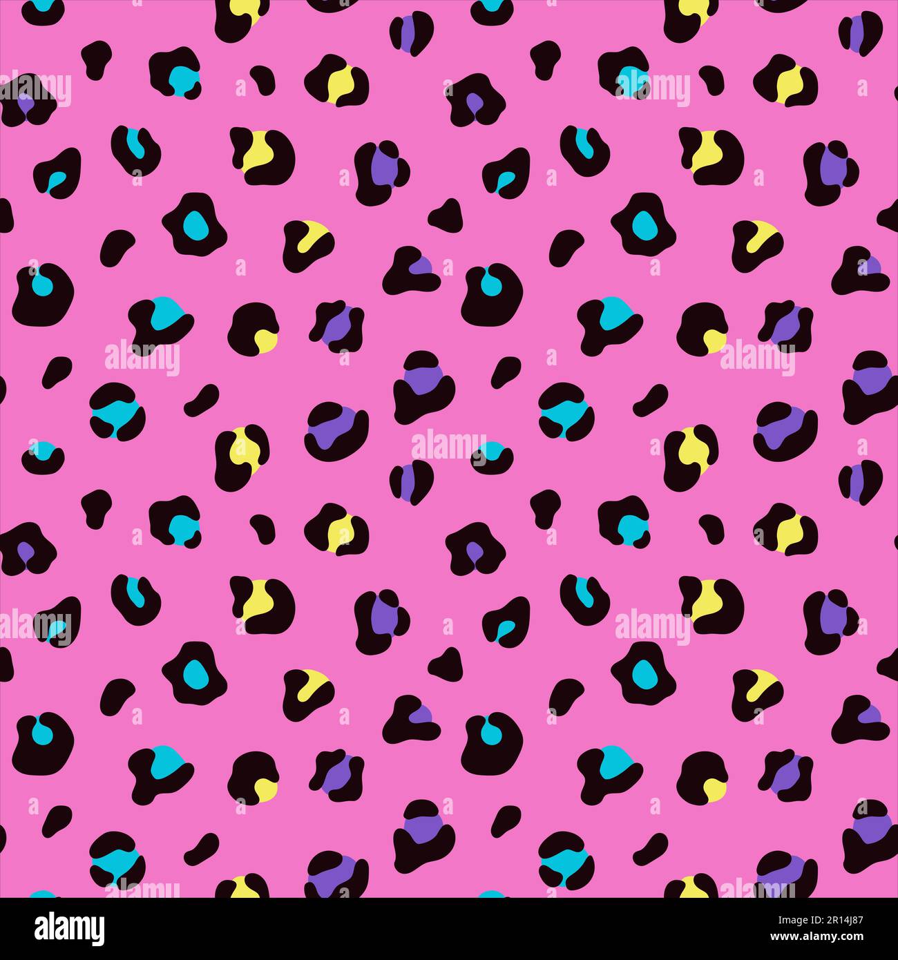 Motif taches de léopard de camouflage rose vif Illustration de Vecteur