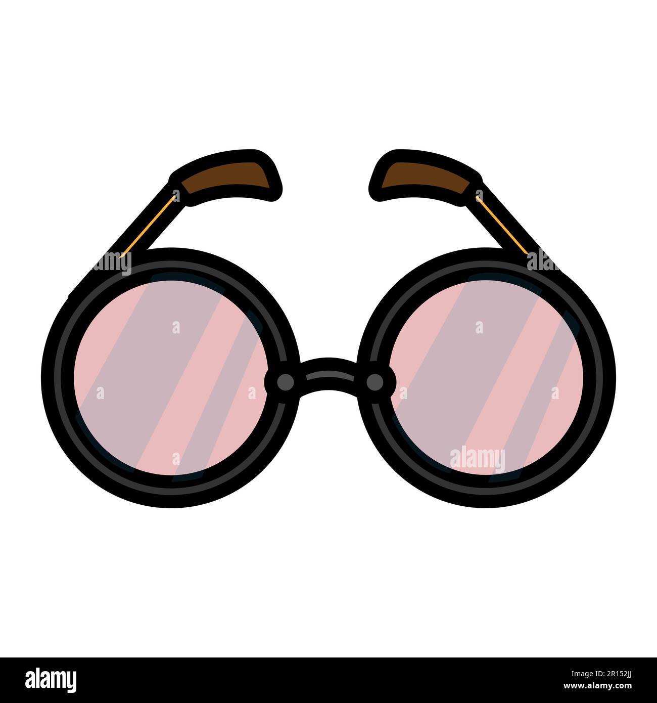 Noir violet rose verre plat icône est un simple linéaire mode lunettes de  soleil glamour avec verres ronds, un accessoire pour les vêtements. Vecteur  illust Image Vectorielle Stock - Alamy