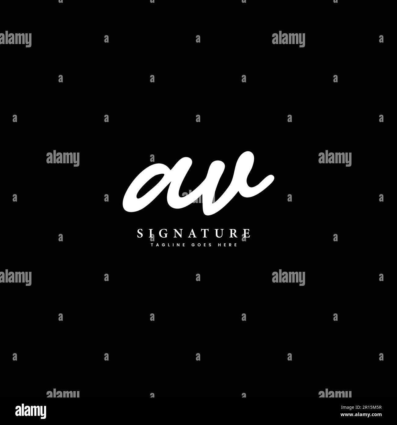 A, V, AV lettre initiale manuscrite et logo d'image vectorielle de signature Illustration de Vecteur