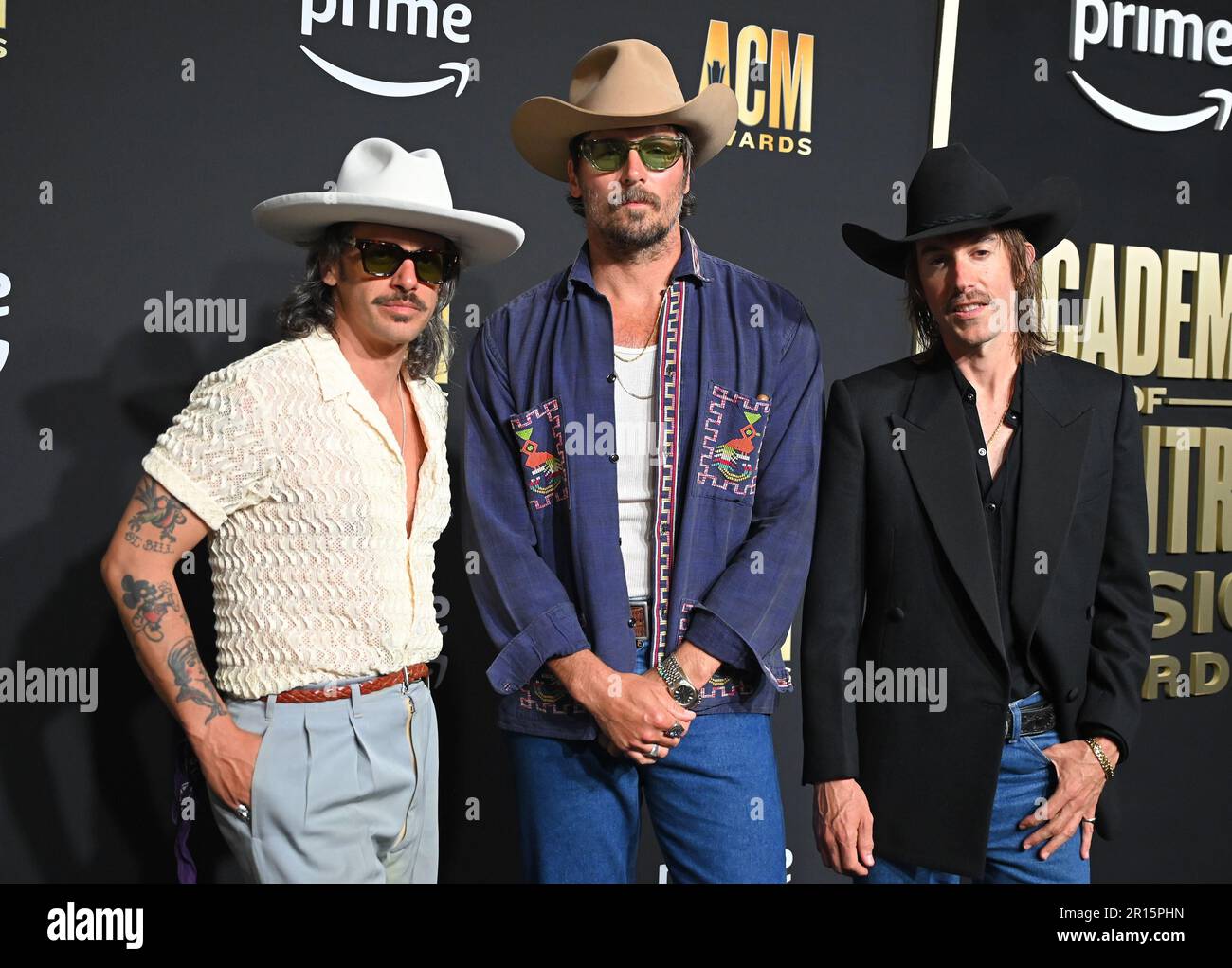 Frisco, États-Unis. 11th mai 2023. Le groupe Midland arrive sur le tapis rouge pour les Oscars de musique country 2023 au Star de Frisco, au Texas, jeudi, 11 mai 2023. Photo de Ian Halperin/UPI crédit: UPI/Alay Live News Banque D'Images