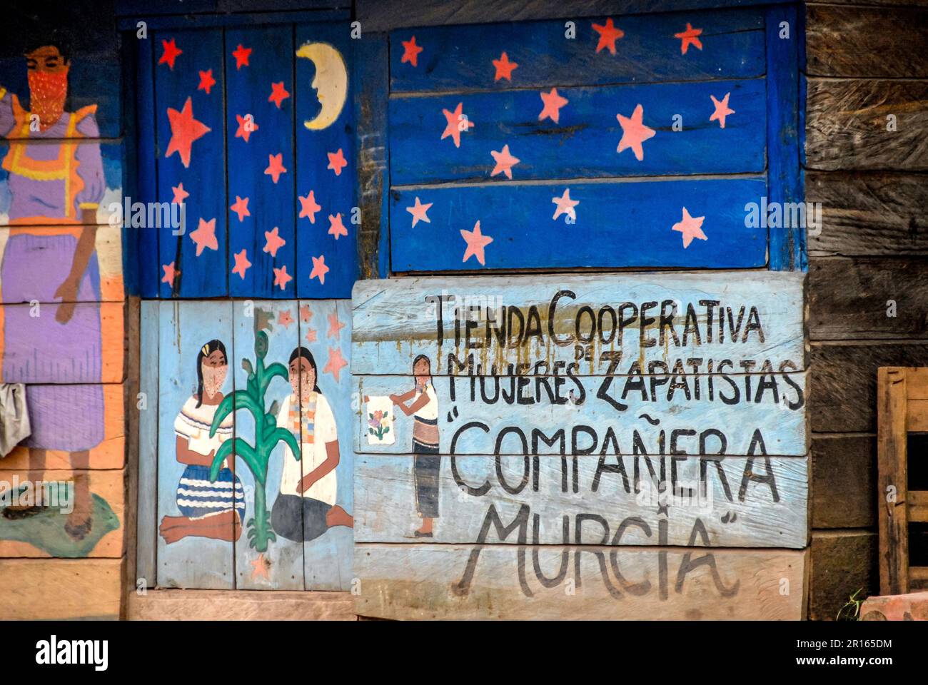 Déclarations politiques en tant que Street Art à Chiapas, Mexique Banque D'Images