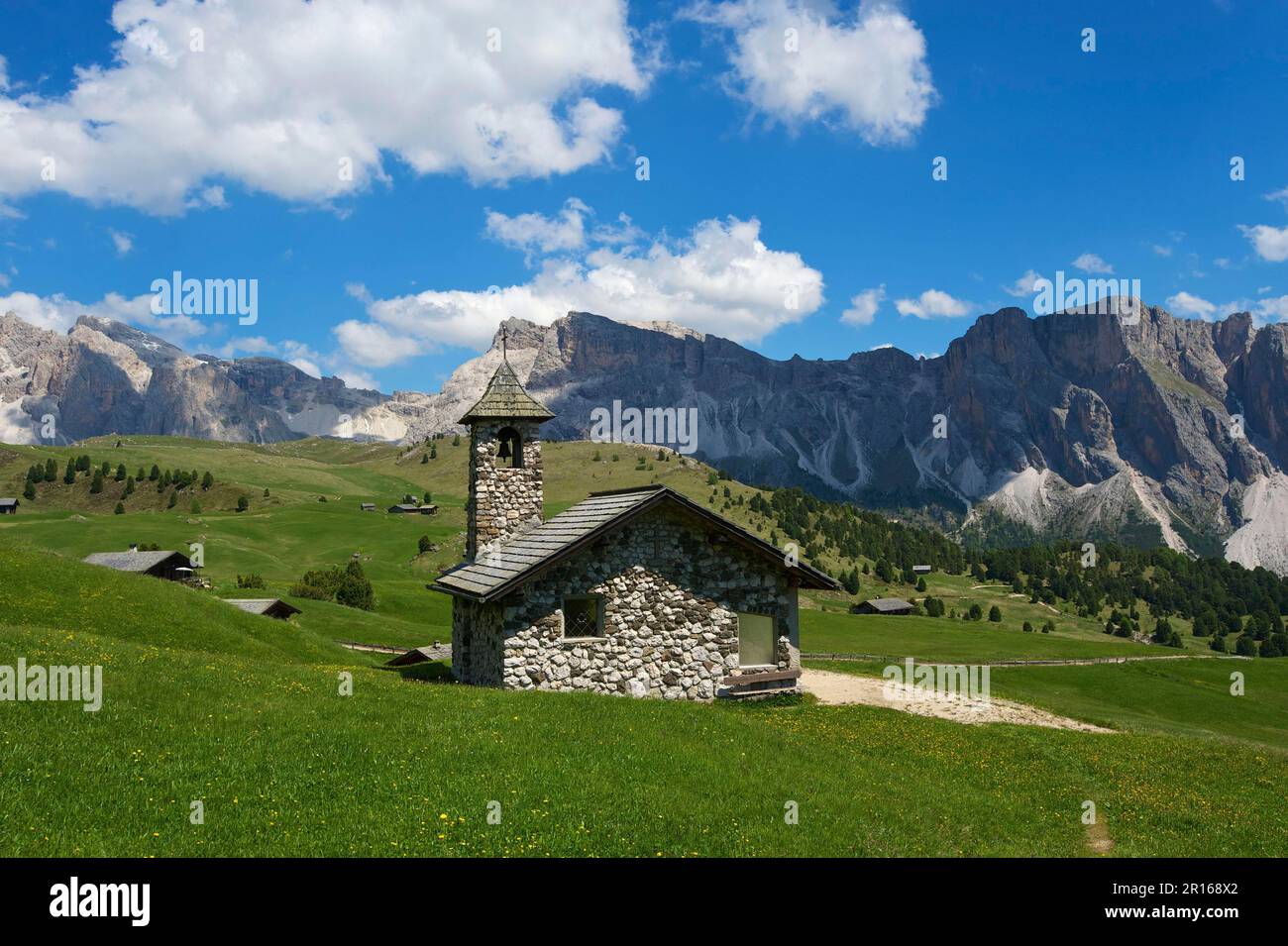Eglise de la Seceda, Val Gardena, Dolomites, Trentin Tyrol du Sud, Italie Banque D'Images