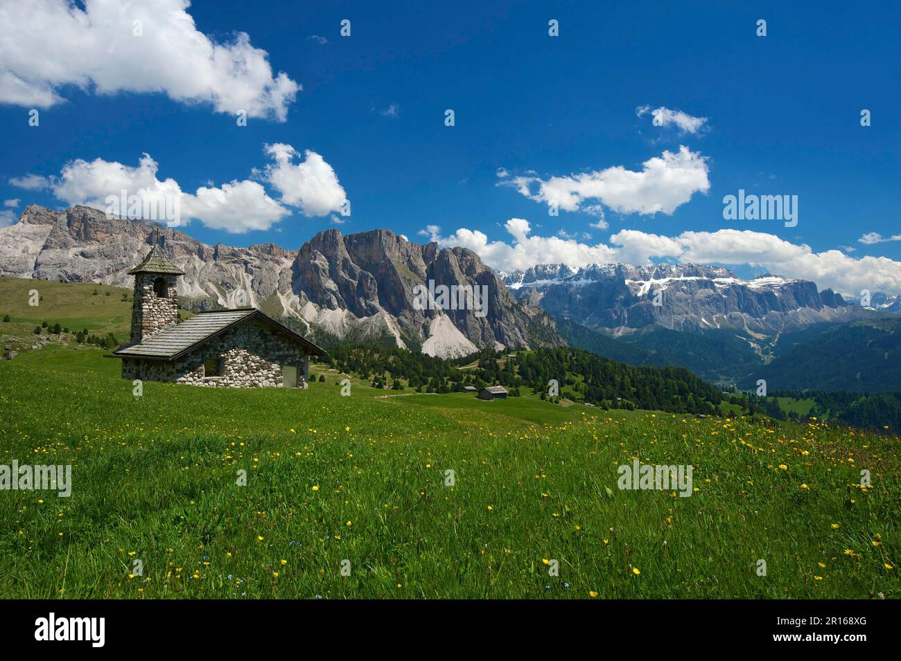 Eglise de la Seceda, Val Gardena, Dolomites, Trentin Tyrol du Sud, Italie Banque D'Images