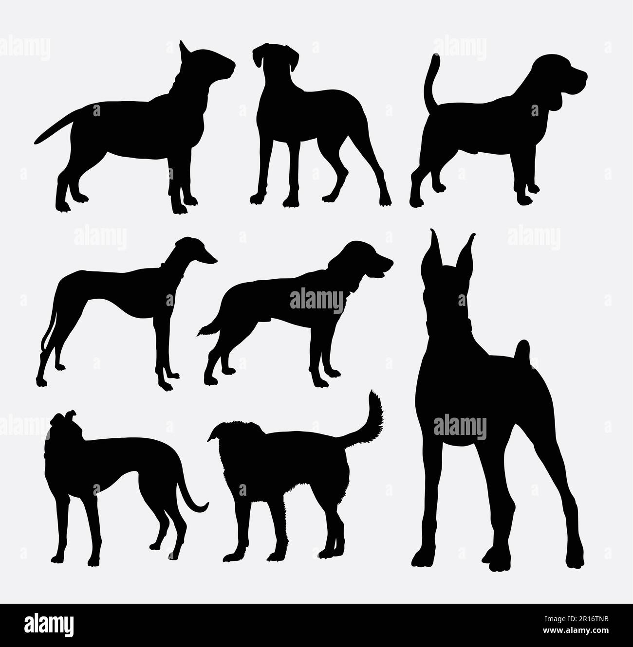 silhouette d'animal de chien Illustration de Vecteur