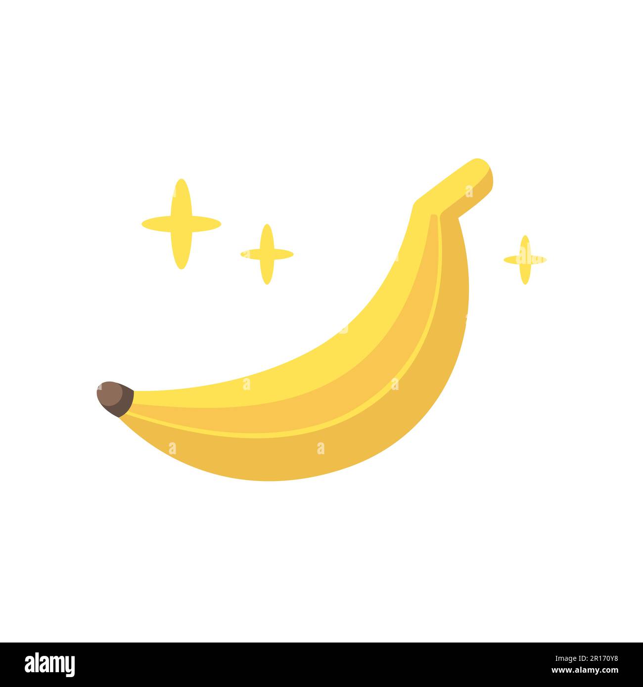 Illustration de la banane mignonne. Illustration d'une icône de dessin animé vectorisé à la main. Fruits à la banane en forme de coolé. Conception plate Illustration de Vecteur