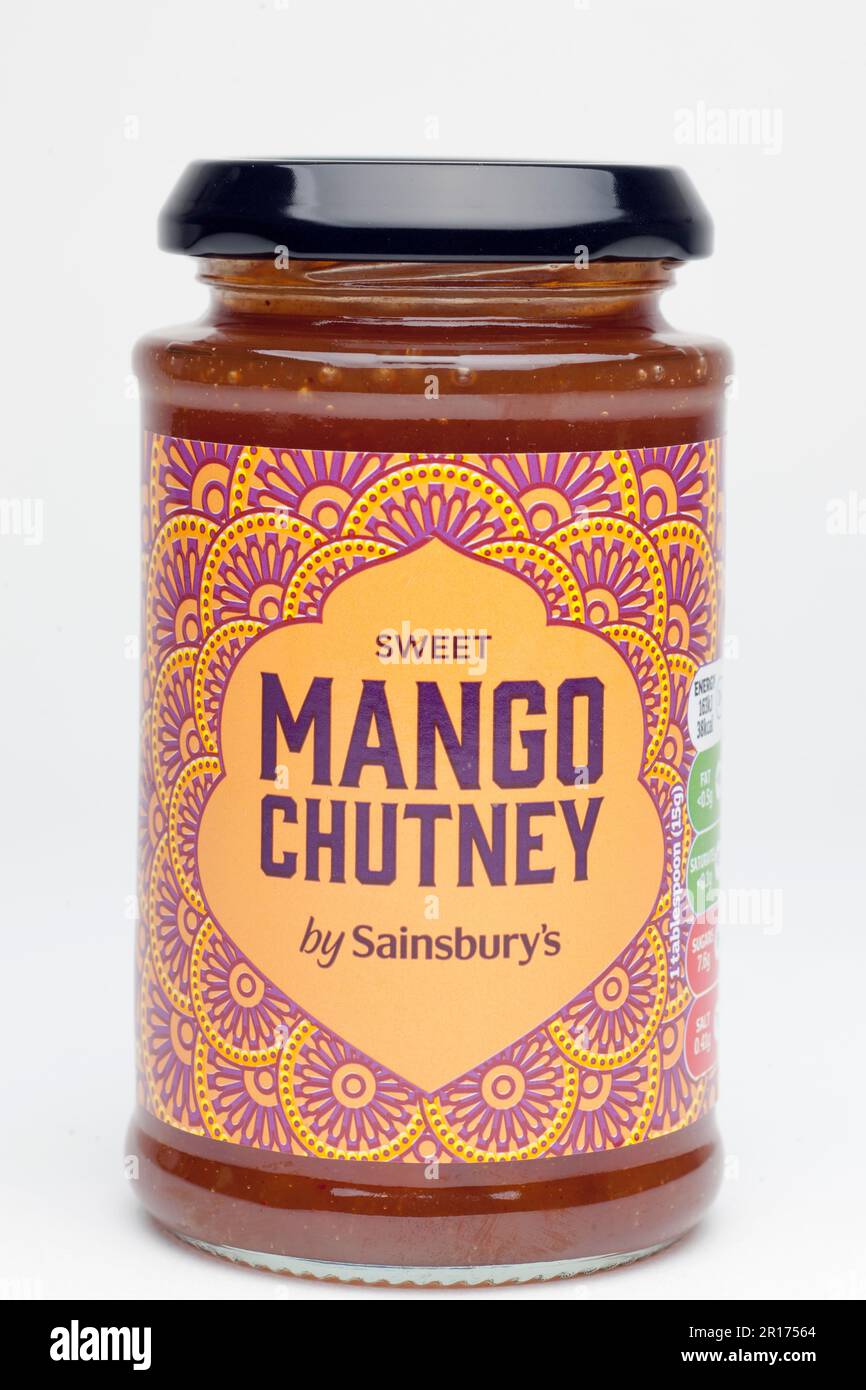 Sainsbury's Sweet Mango Chutney 240g Banque D'Images
