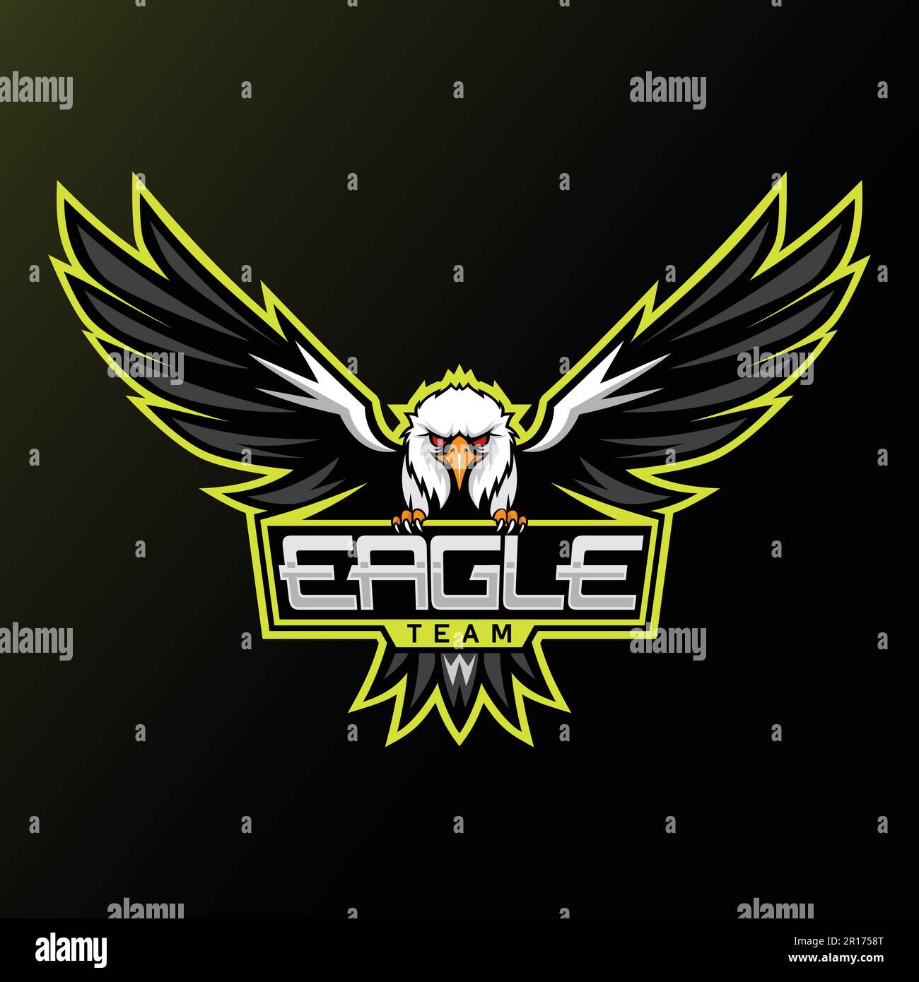 Logo Eagle Team Mascot - animaux Mascot logo Esports Vector Illustration Design concept. Illustration de Vecteur