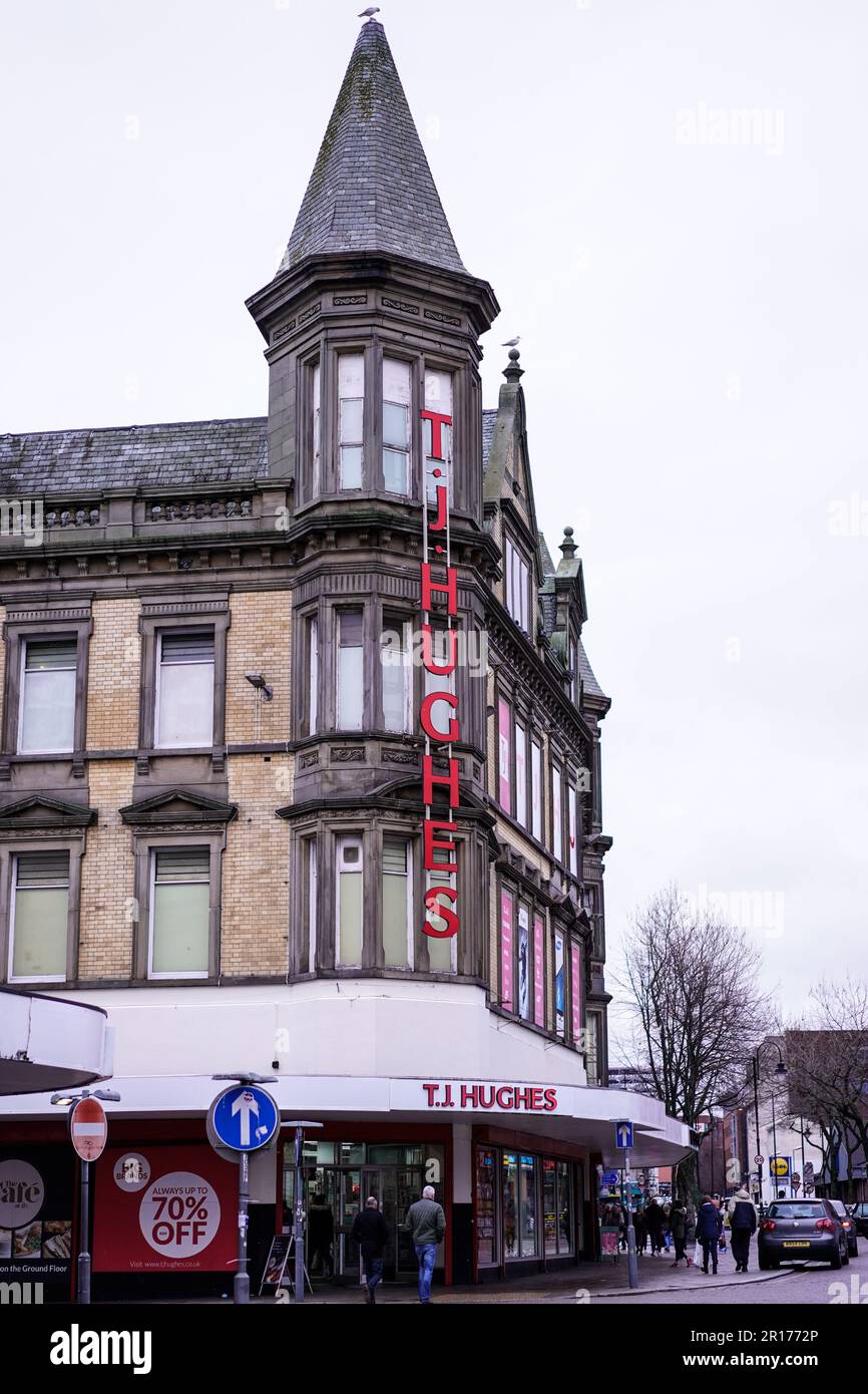 TJS, grand magasin TJ Hughes, 105 London Road, Liverpool, Merseyside, Angleterre, ROYAUME-UNI Banque D'Images