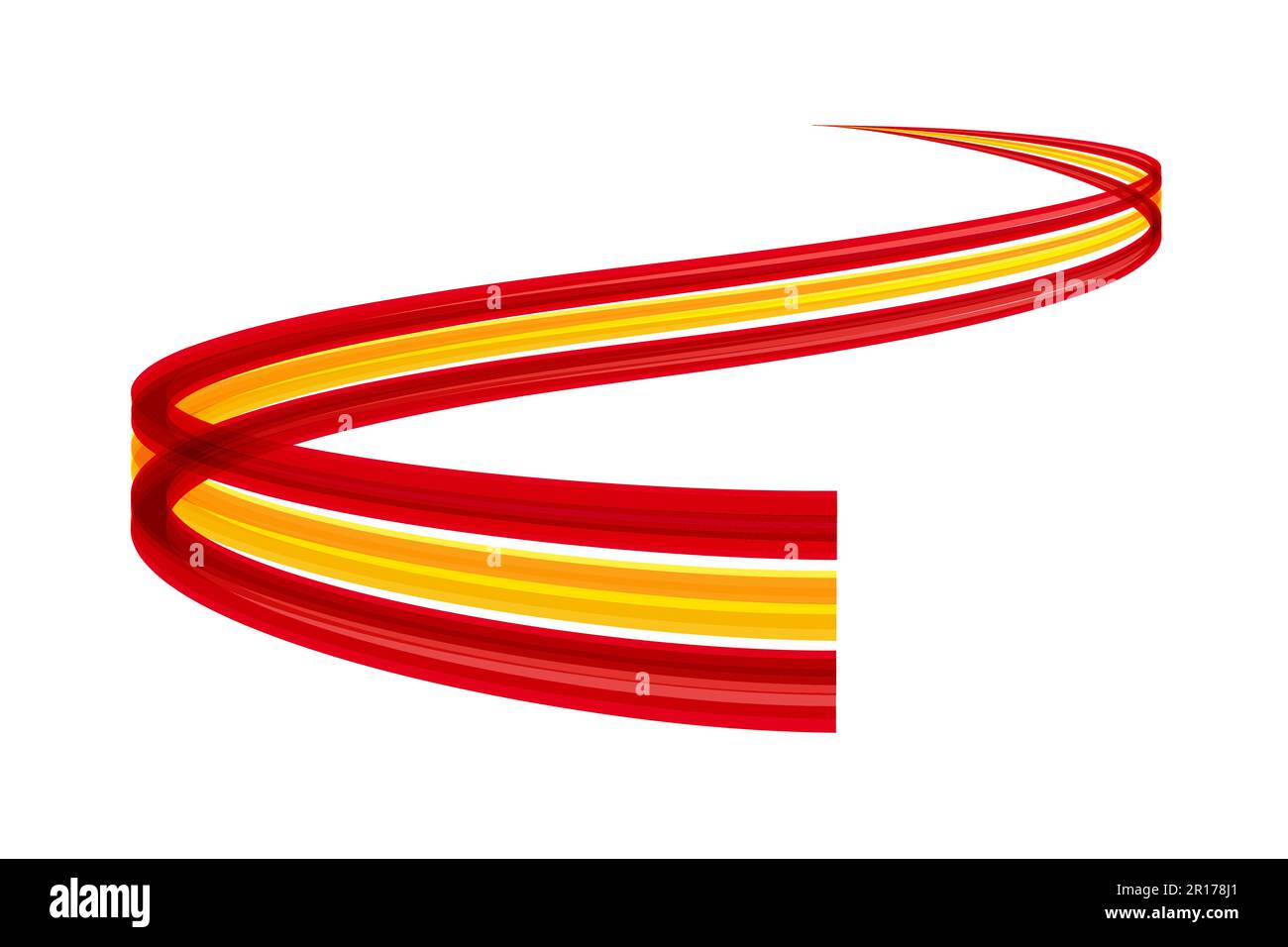 Sentier abstrait en mouvement, drapeau espagnol dynamique de réveil. Modèle vectoriel, logo Illustration de Vecteur