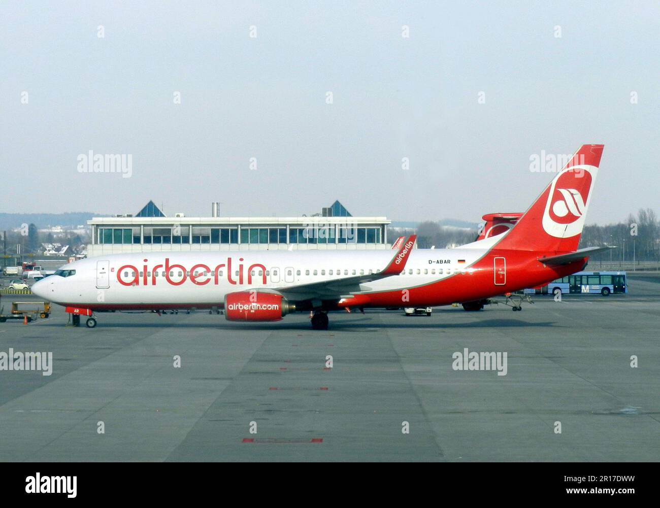 Allemagne, haute-Bavière, Munich aéroport: D-ABAQ. Boeing 737-86J/W d'Air Berlin sur 19.04.2011. Banque D'Images