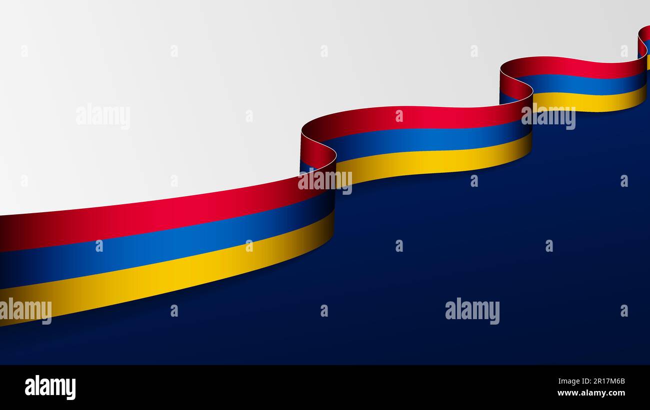 Arménie ruban drapeau arrière-plan. Élément d'impact pour l'utilisation que vous voulez en faire. Illustration de Vecteur