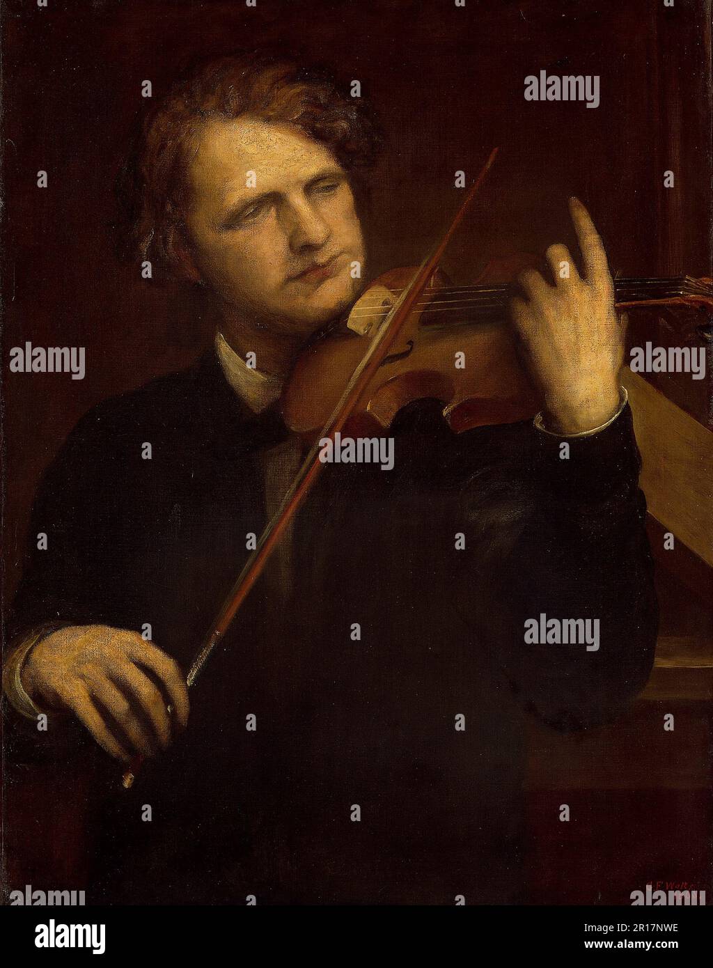 A Lamtright Study: Herr Joachim Date: 1868 artiste: George Frederick Watts Anglais, 1817-1904 Banque D'Images