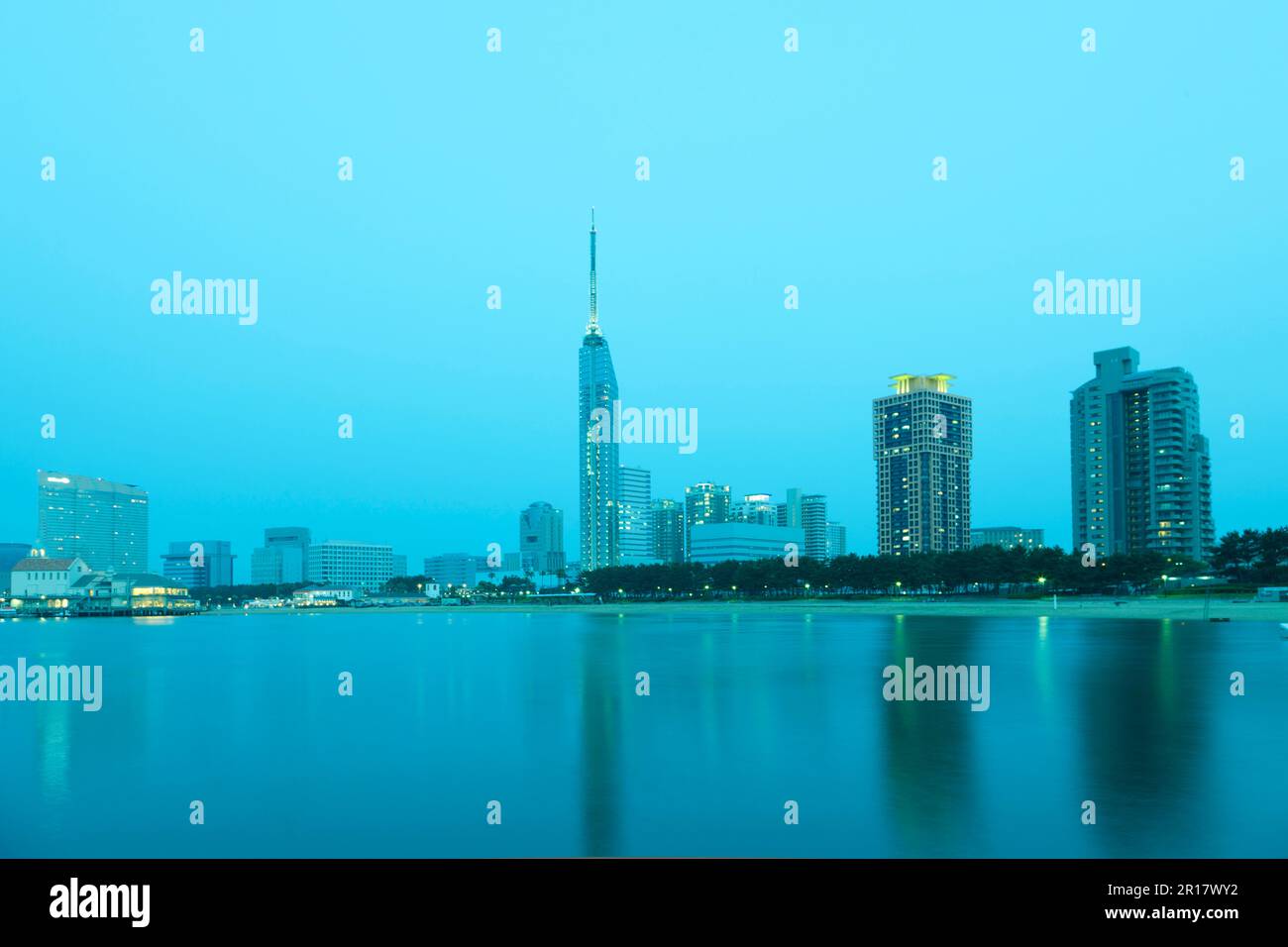 Soirée de la mer de Momochi Banque D'Images