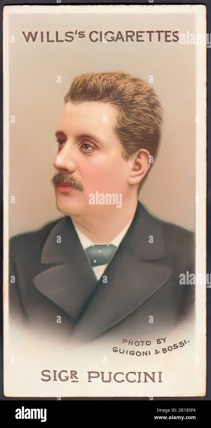 Giacomo Puccini - carte à cigarettes vintage Banque D'Images