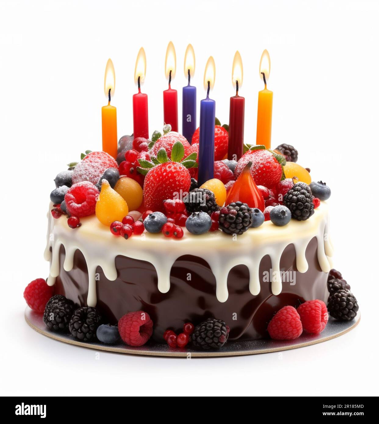 Gâteau D'anniversaire 40 Ans, Avec Des Bougies Et Des Paillettes Banque  D'Images et Photos Libres De Droits. Image 3596910